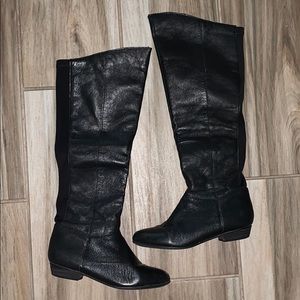 Knee high black boots